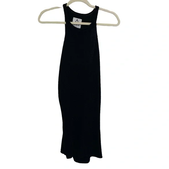 UNIF BLACK KNIT CUT OUT BACK DRESS, MEDIUM - Picture 1 of 7